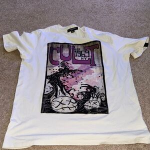 Cult of Individuality Tan and Purple Graphic Tee